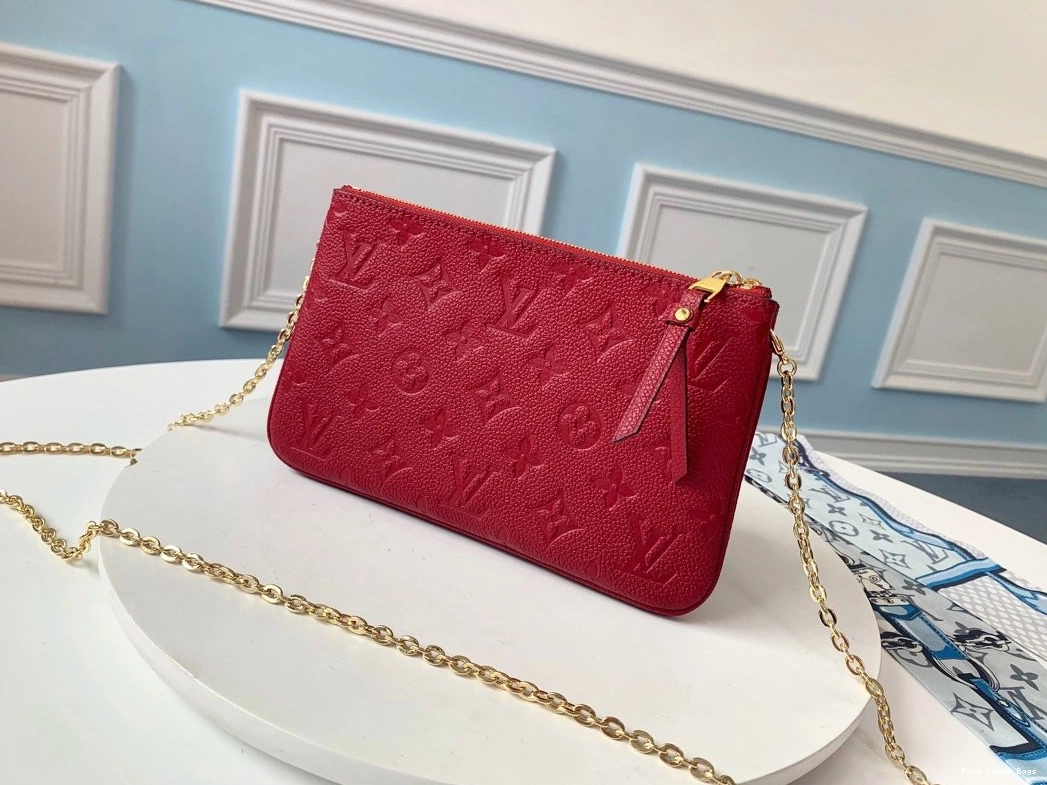 Rep ladies POCHETTE DOUBLE VUITTON ZIP LOUIS 0822